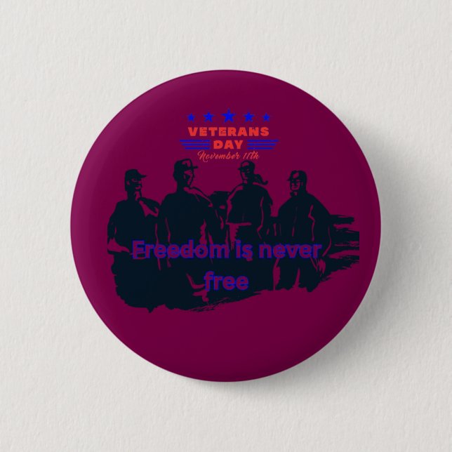 Freedom's Defenders wine colored Button (Front)