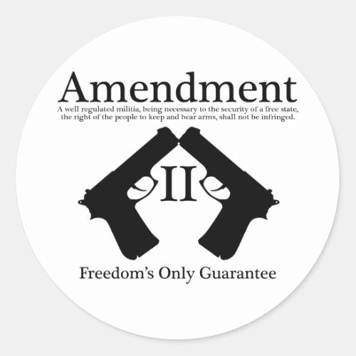 Freedoms Only Guarantee Classic Round Sticker