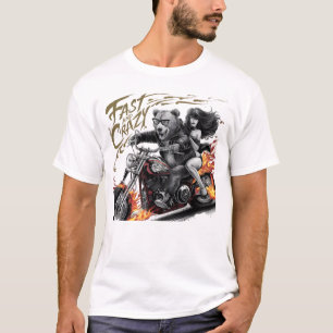 Freedoms Ride: Woman on Motorcycle T-Shirt