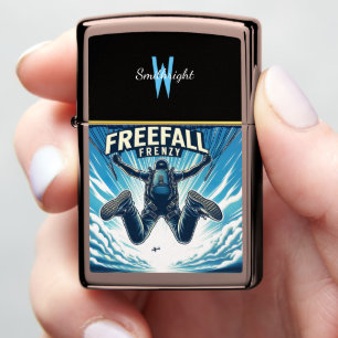 Freefall Frenzy: Skydiving Adventure Zippo Lighter