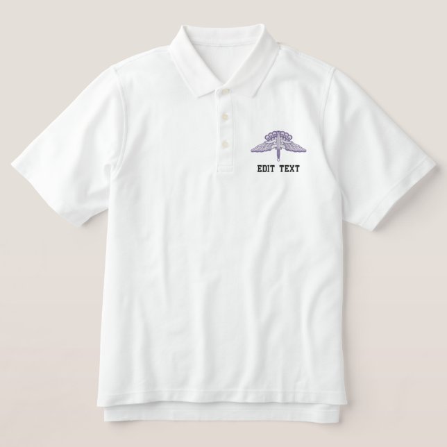 Freefall (HALO) Embroidered Polo Shirt (Design Front)