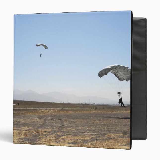 Freefall parachute jumpers 3 ring binder (Front/Inside)