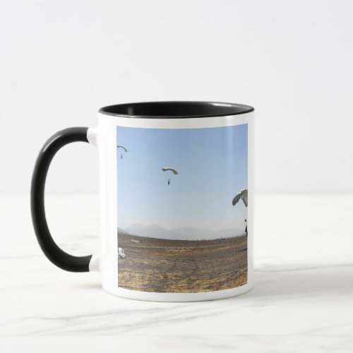 Freefall parachute jumpers mug