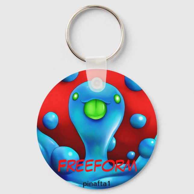 Freeform Happy Keychain (Front)