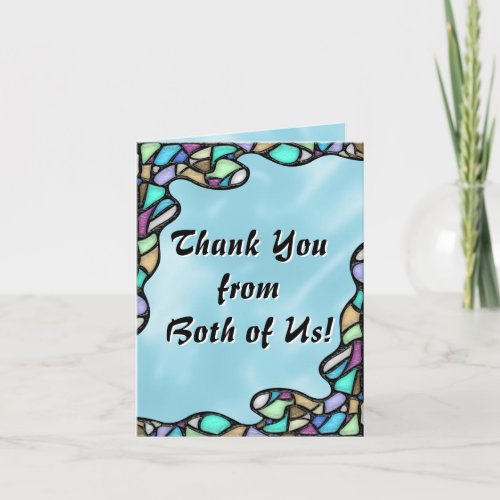 Freeform Leaded Glass Thank You From Both Thank You Card