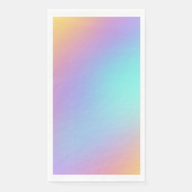 Freeform Pastel Gradient Paper Guest Towels (Front)