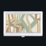 Freehand Painting by Norman Wyatt Case For Business Cards<br><div class="desc">A Norman Wyatt Jr. original. Modern abstract freehand painting in muted earth tones. Would look great on a cream colored wall,  an eggshell pillow,  or as a design on a brown shirt. How will you customize yours?</div>