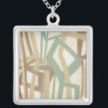 Freehand Painting by Norman Wyatt Silver Plated Necklace<br><div class="desc">A Norman Wyatt Jr. original. Modern abstract freehand painting in muted earth tones. Would look great on a cream colored wall,  an eggshell pillow,  or as a design on a brown shirt. How will you customize yours?</div>