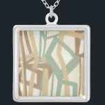 Freehand Painting by Norman Wyatt Silver Plated Necklace<br><div class="desc">A Norman Wyatt Jr. original. Modern abstract freehand painting in muted earth tones. Would look great on a cream colored wall,  an eggshell pillow,  or as a design on a brown shirt. How will you customize yours?</div>
