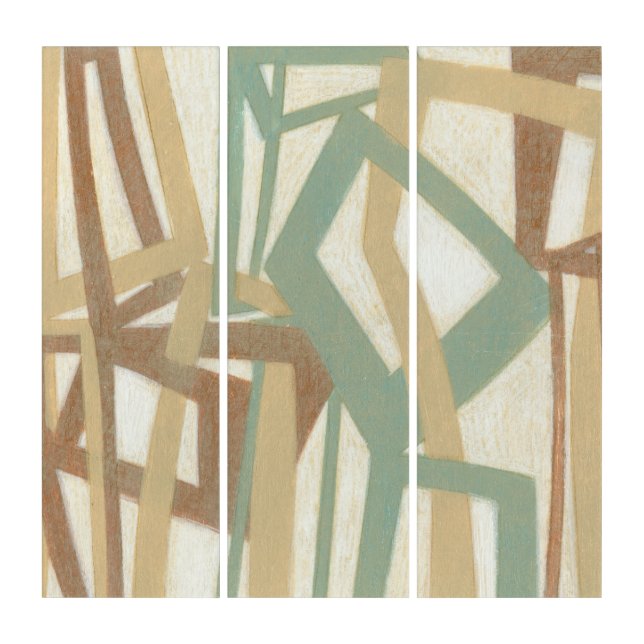 Freehand Painting by Norman Wyatt Triptych (Front)