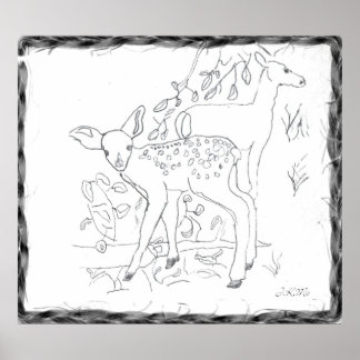 Freehand Pencil Sketch Wall Decor