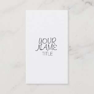 Freehand Simple Plain Business Card