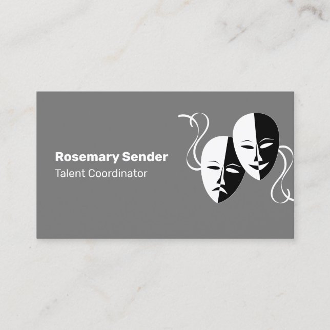 Freelance Actor Staff  Business Card (Front)