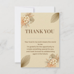 Freelance Client Thank You Card   Professional Bus