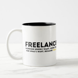 Freelance Definition Two-Tone Coffee Mug