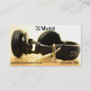 Freelance DJ Disc Jockey headphones funky grunge Business Card