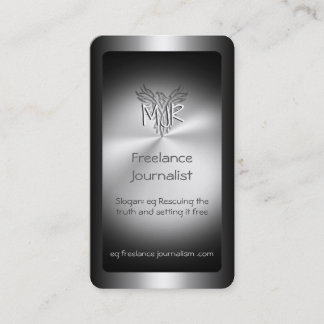 Freelance Journalist, metal-effect phoenix Business Card