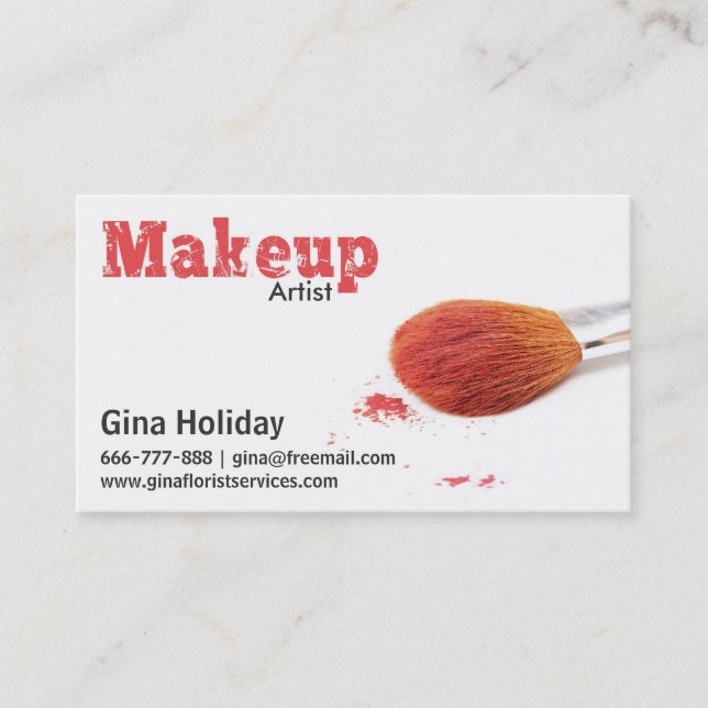 Freelance Makeup Artist Business Card (Front)