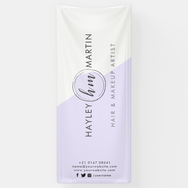 Freelance Makeup Artist Or Salon Custom Logo Banner (Vertical)