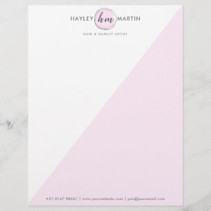 Freelance Makeup / Hair Artist Elegant Custom Logo Letterhead