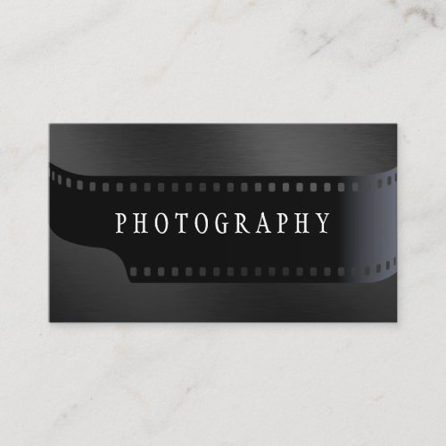 Freelance Photographer film roll Camera Black  Business Card