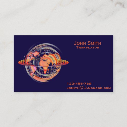 Freelance Translator language interpreter Business Card