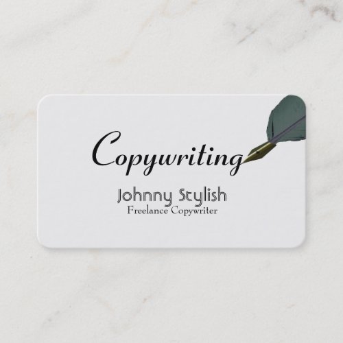 Freelance writer and copywriter elegance business card