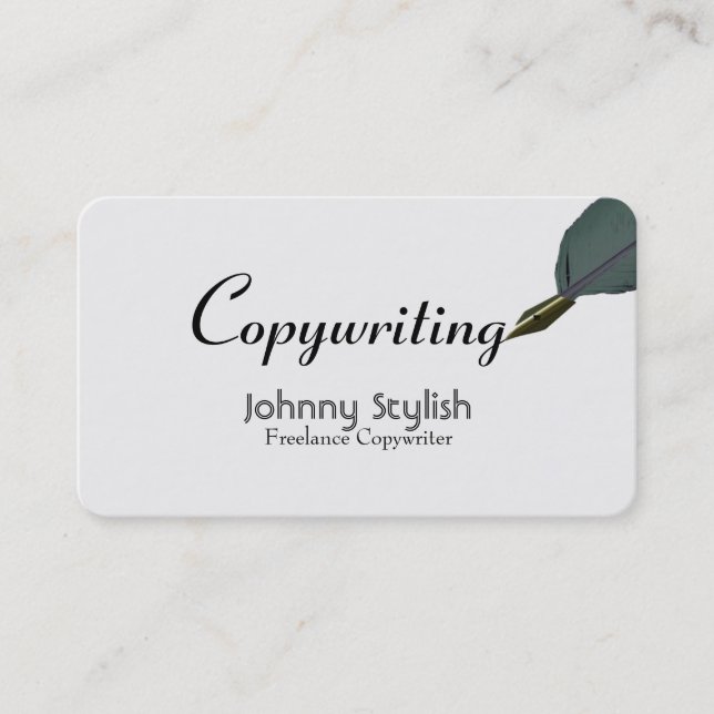 Freelance writer and copywriter elegance business card (Front)
