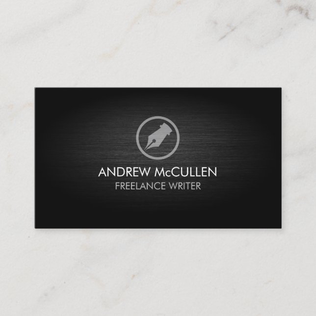 Freelance Writer Author Novelist Business Card (Front)