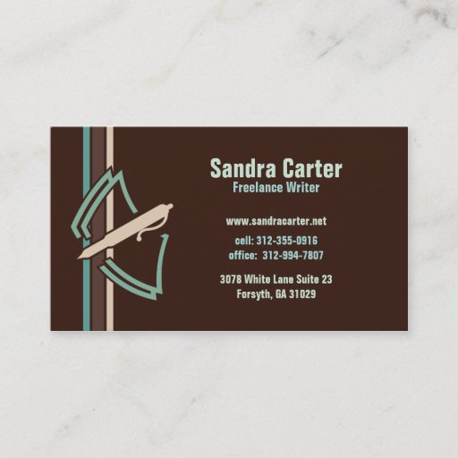 Customizable Freelance Writer Business Card