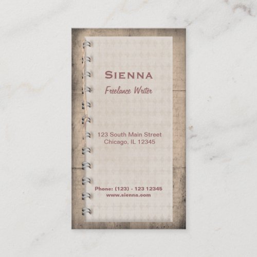 Freelance Writer Business Card