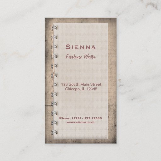 Customizable Freelance Writer Business Card