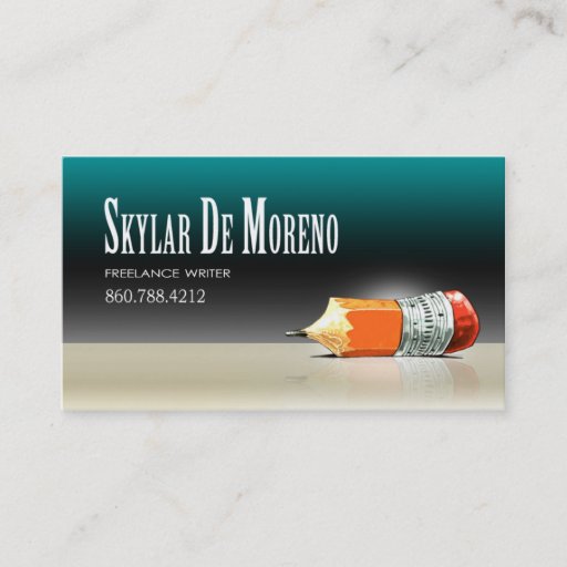 Customizable Freelance Writer Editor 5 Stylish Business Card
