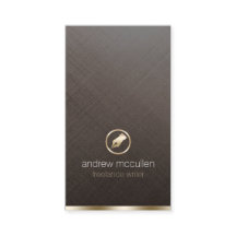 Freelance Writer Gold Pen Nib Icon Brushed Metal