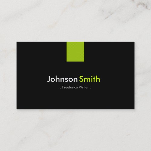 Freelance Writer Modern Mint Green Business Card