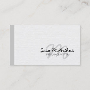 Freelance Writer Monogram Business Card