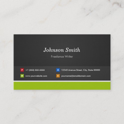 Freelance Writer _ Professional and Premium Business Card