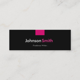 Freelance Writer - Rose Pink Compact Mini Business Card