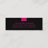 Freelance Writer - Rose Pink Compact Mini Business Card (Back)