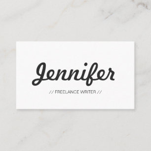 Freelance Writer - Stylish Simple Concise Business Card