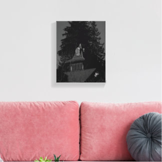 Freeland Lumber Yard Monochrome Photography Canvas Print