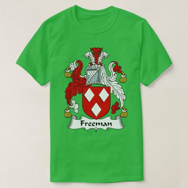 Freeman Coat of Arms Family Crest  T-Shirt (Design Front)
