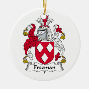 Freeman Family Crest Ceramic Ornament