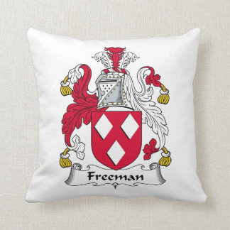 Freeman Family Crest Throw Pillow