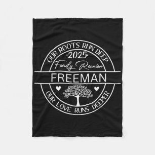 Freeman Family Reunion Our Roots Run Deep Fleece Blanket