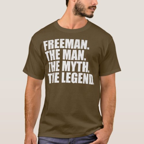 FreemanFreeman Family name Freeman last Name Freem T_Shirt