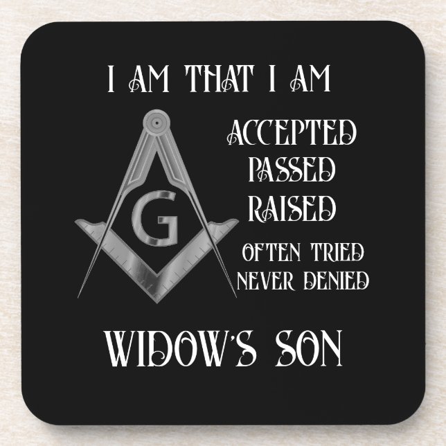 Freemason  beverage coaster (Front)