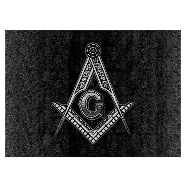 Freemason (Black) Cutting Board (Front)