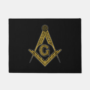 Freemason (Black & Gold) Doormat