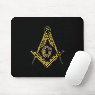 Freemason (Black & Gold) Mouse Pad